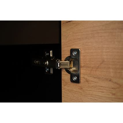 Zestaw kuchenny MARINA 240 cm dąb craft/czarny połysk