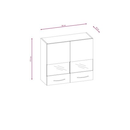 Zestaw kuchenny VALERIA 180 cm brąz/dąb sonoma