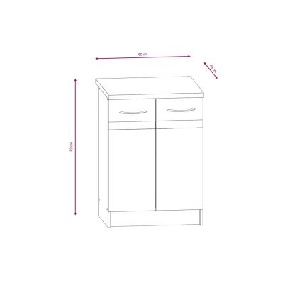 Zestaw kuchenny VALERIA 240 cm dąb sonoma/brąz