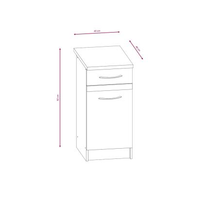 Zestaw kuchenny VALERIA 240 cm dąb sonoma/brązowy