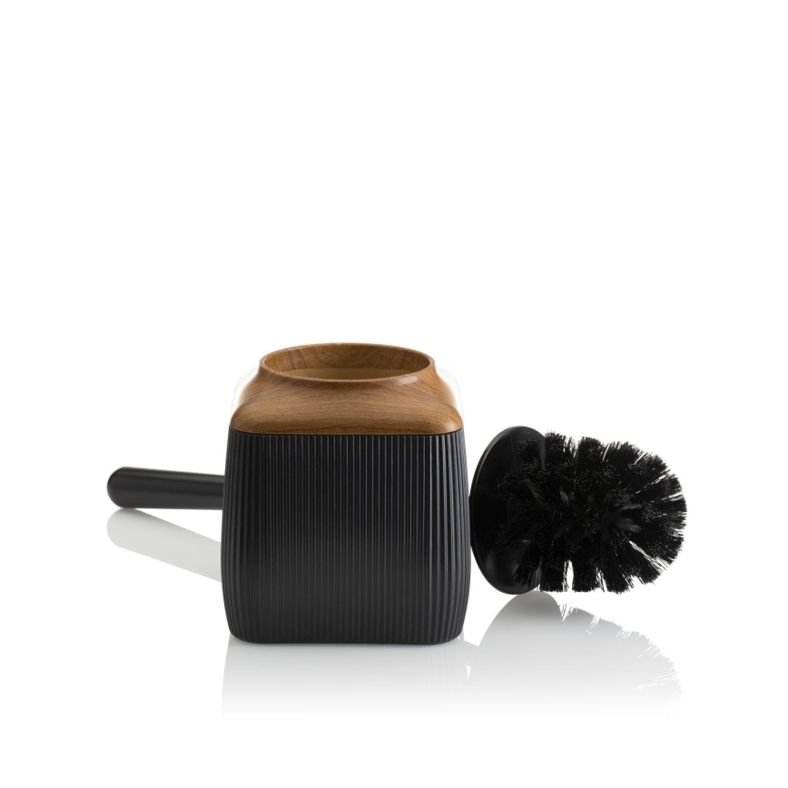 Zestaw łazienkowy CRYSTAL 5 szt czarny/brązowy