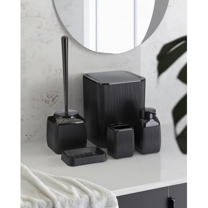 Zestaw łazienkowy CRYSTAL 5 szt czarny