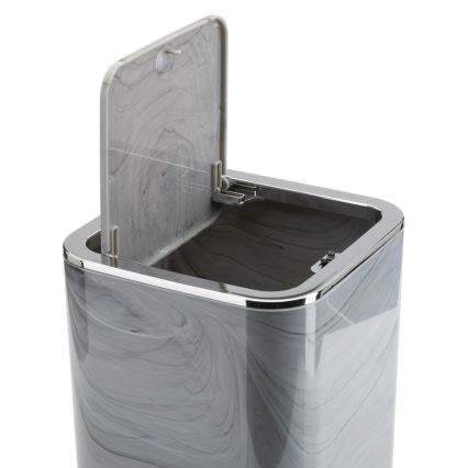 Zestaw łazienkowy GRIS 5 szt szary/chrom błyszczący