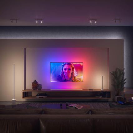 ZESTAW - LED RGB Ściemnialna taśma Philips Hue WHITE AND COLOR AMBIANCE 2m LED/20W/230V + 4x Żarówka ściemnialna Philips A60 E27/6,5W/230V 2000-6500K