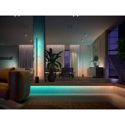 ZESTAW - LED RGB Ściemnialna taśma Philips Hue WHITE AND COLOR AMBIANCE 2m LED/20W/230V + 4x Żarówka ściemnialna Philips A60 E27/6,5W/230V 2000-6500K