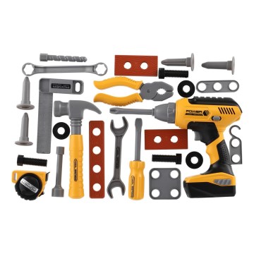 Zestaw narzędzi z wkrętarką akumulatorową 3xAAA