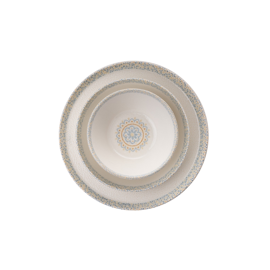 Zestaw obiadowy 12 elementów biały/porcelana