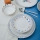 Zestaw obiadowy 18 elementów — wielobarwny, porcelanowy