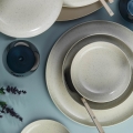 Zestaw obiadowy 18 szt. beżowy/porcelana