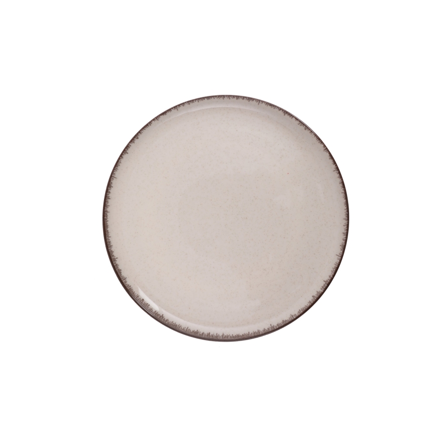 Zestaw obiadowy 18 szt. beżowy/porcelana