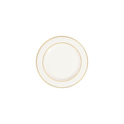 Zestaw obiadowy 18 szt. biały/złoty/porcelana