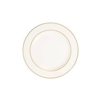 Zestaw obiadowy 18 szt. biały/złoty/porcelana