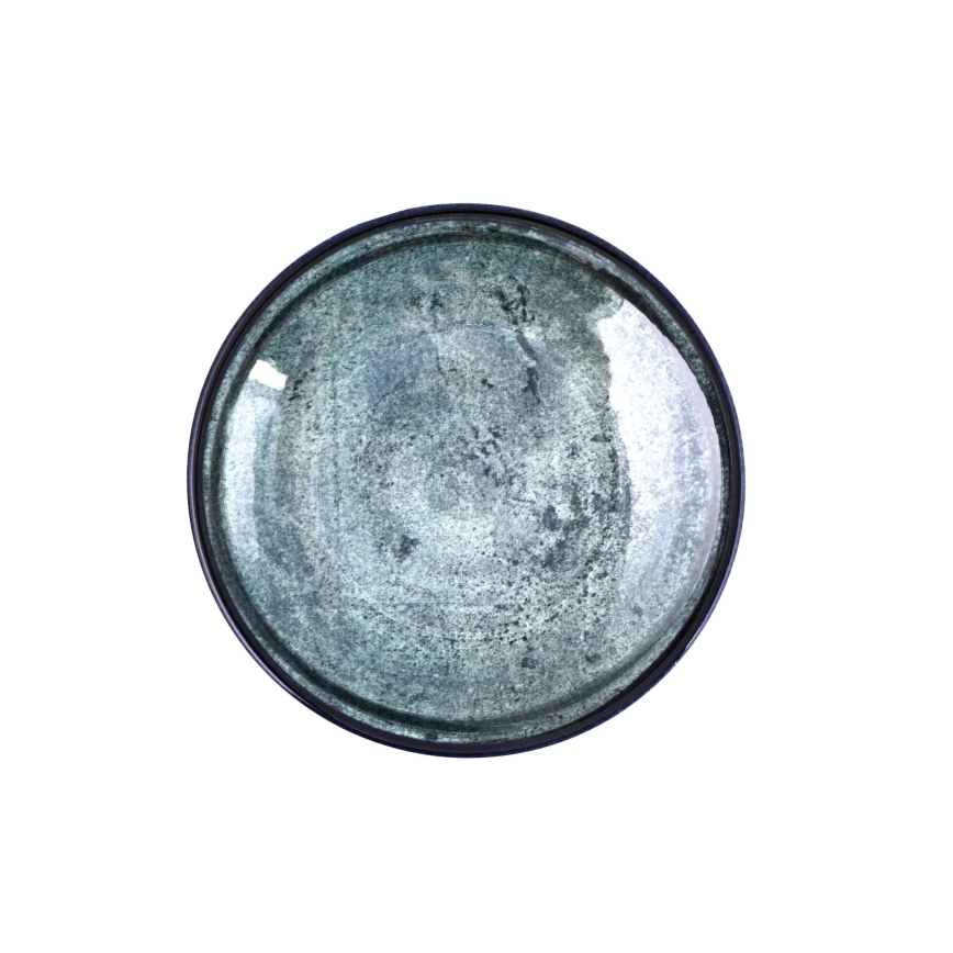 Zestaw obiadowy 18 szt. niebieski/porcelana