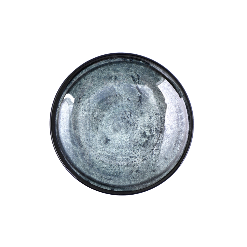 Zestaw obiadowy 18 szt. niebieski/porcelana