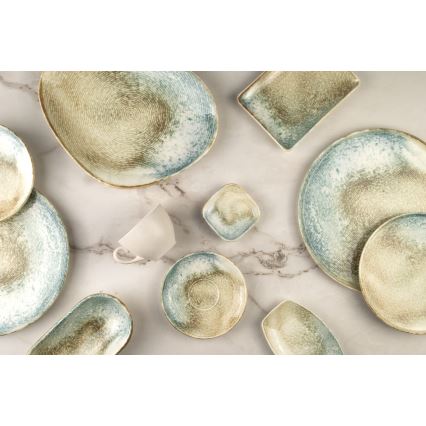 Zestaw obiadowy 18 szt. wielobarwny/porcelana