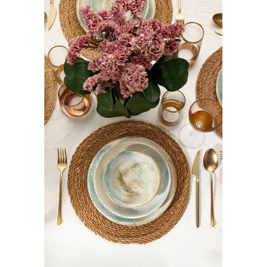 Zestaw obiadowy 18 szt. wielobarwny/porcelana