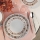 Zestaw obiadowy 24 części, biały/brązowy, porcelana