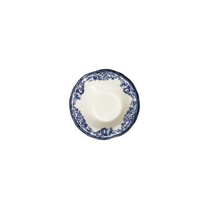 Zestaw obiadowy 24 części biały/niebieski/porcelana