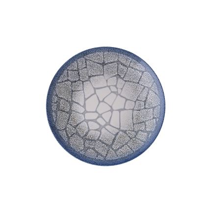 Zestaw obiadowy 24 części, niebieski/porcelana