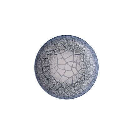 Zestaw obiadowy 24 części, niebieski/porcelana