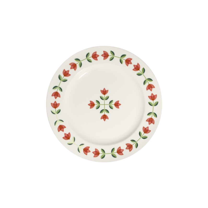 Zestaw obiadowy 24 części, porcelanowy — dostępny w kolorach: biały, czerwony, zielony