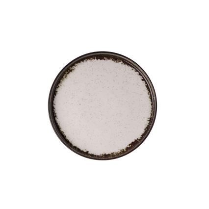 Zestaw obiadowy 24-częściowy biały/brązowy/porcelana