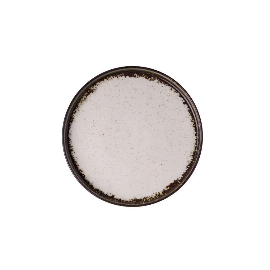 Zestaw obiadowy 24-częściowy biały/brązowy/porcelana