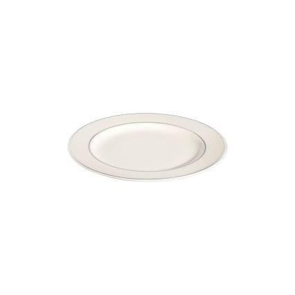 Zestaw obiadowy 24-częściowy, biały/srebrny, porcelana