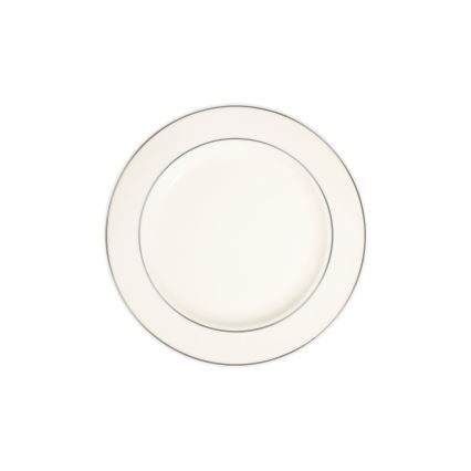 Zestaw obiadowy 24-częściowy, biały/srebrny, porcelana