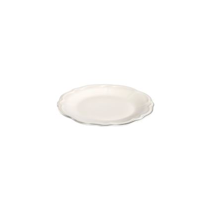 Zestaw obiadowy 24-częściowy, biały/srebrny, porcelanowy