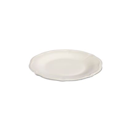 Zestaw obiadowy 24-częściowy, biały/srebrny, porcelanowy