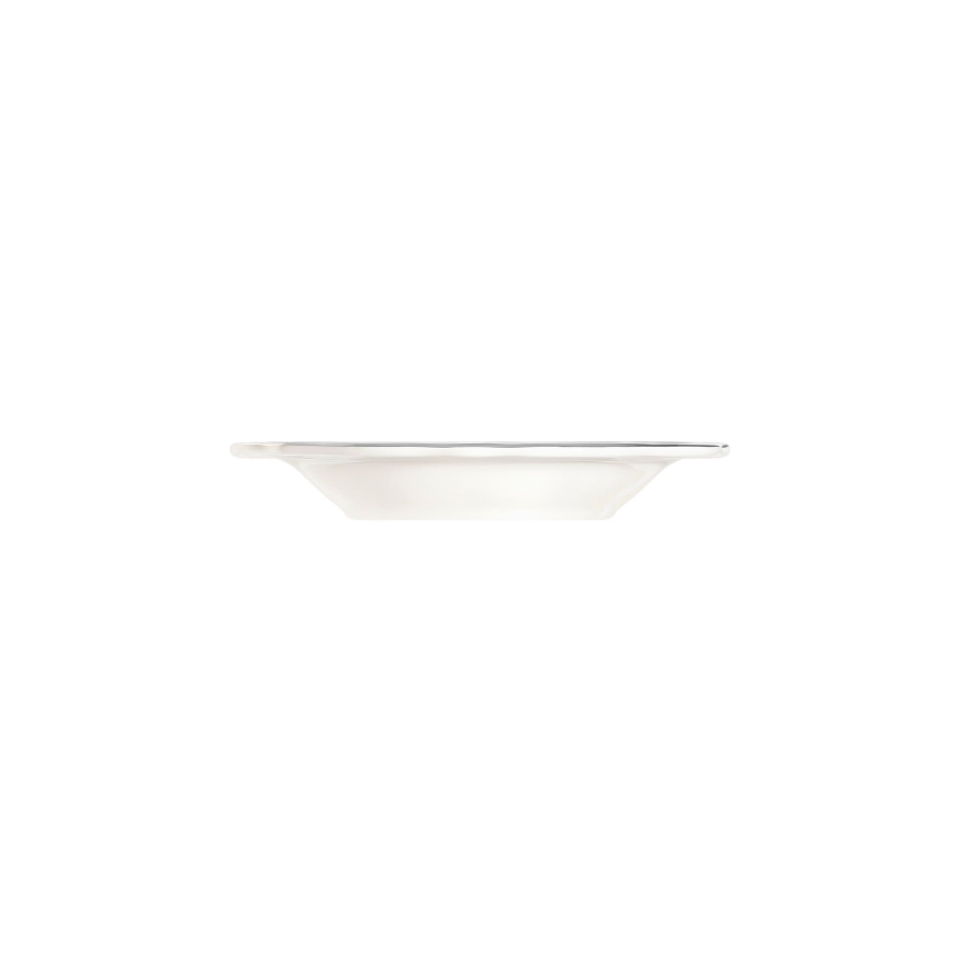 Zestaw obiadowy 24-częściowy, biały/srebrny, porcelanowy