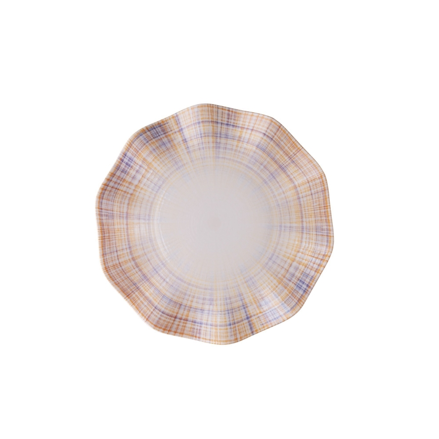 Zestaw obiadowy 24-częściowy, pomarańczowy, porcelana