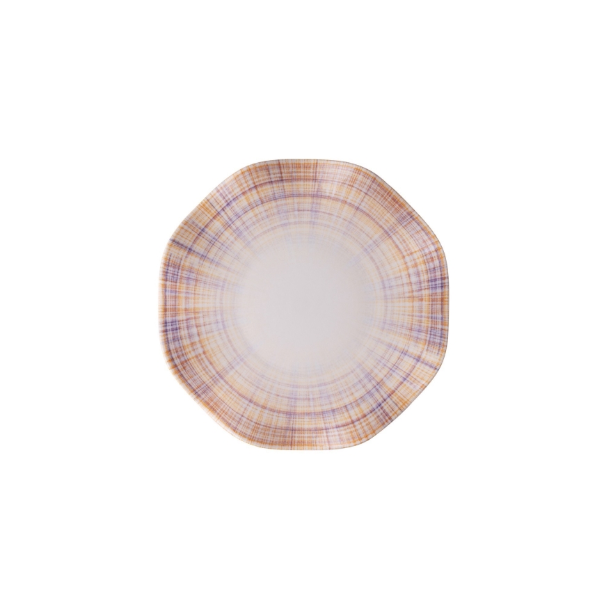 Zestaw obiadowy 24-częściowy, pomarańczowy, porcelana