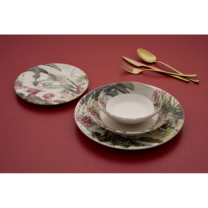 Zestaw obiadowy 24-częściowy, wielobarwny/ceramiczny