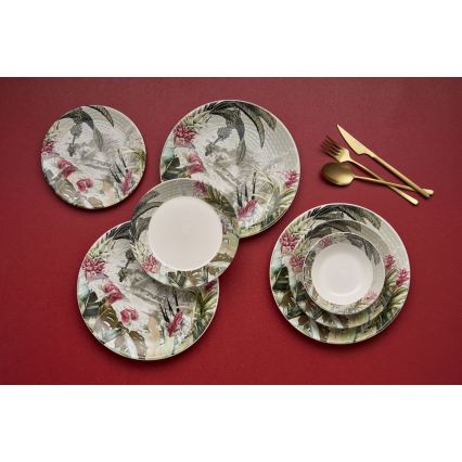 Zestaw obiadowy 24-częściowy, wielobarwny/ceramiczny