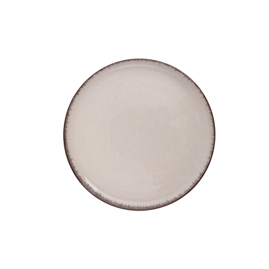 Zestaw obiadowy 24 szt. beżowy/porcelana