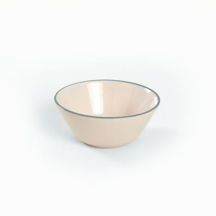 Zestaw obiadowy 24 szt. beżowy/zielony/kamionka