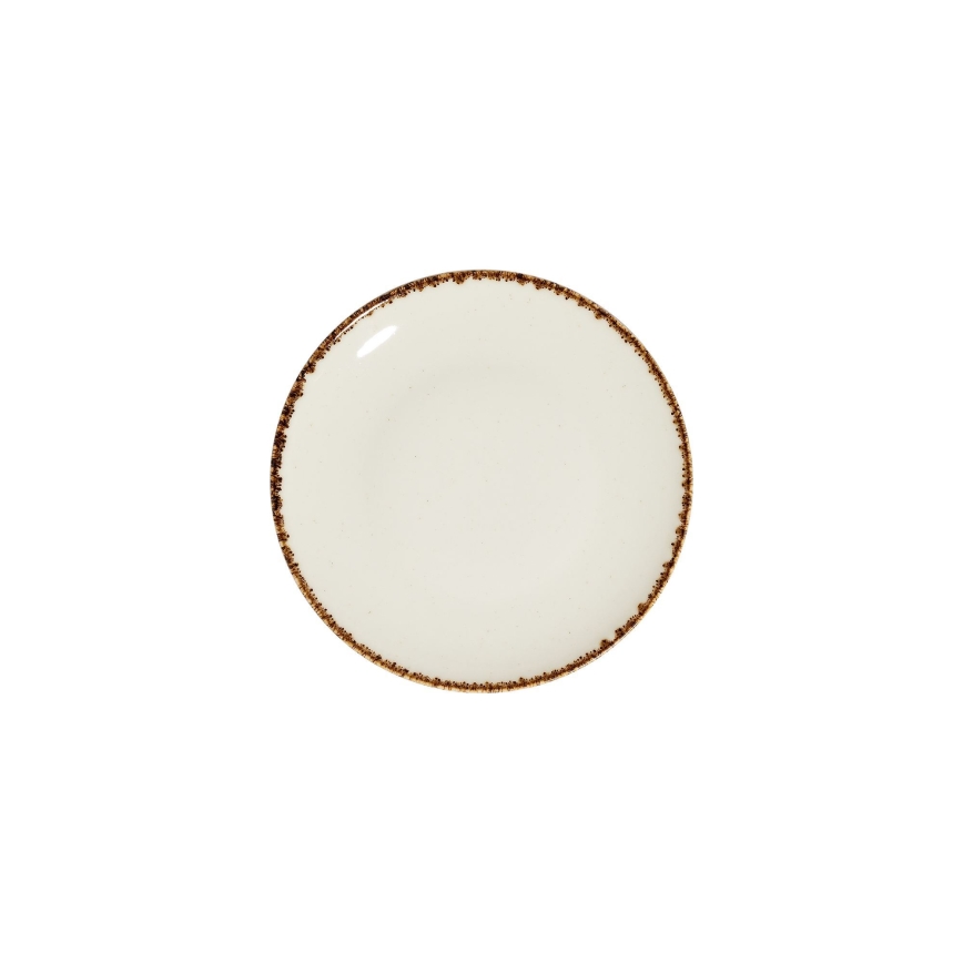 Zestaw obiadowy 24 szt. biały/beżowy/porcelana