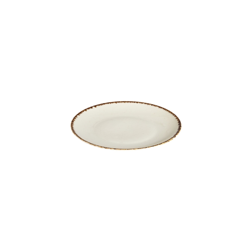 Zestaw obiadowy 24 szt. biały/beżowy/porcelana