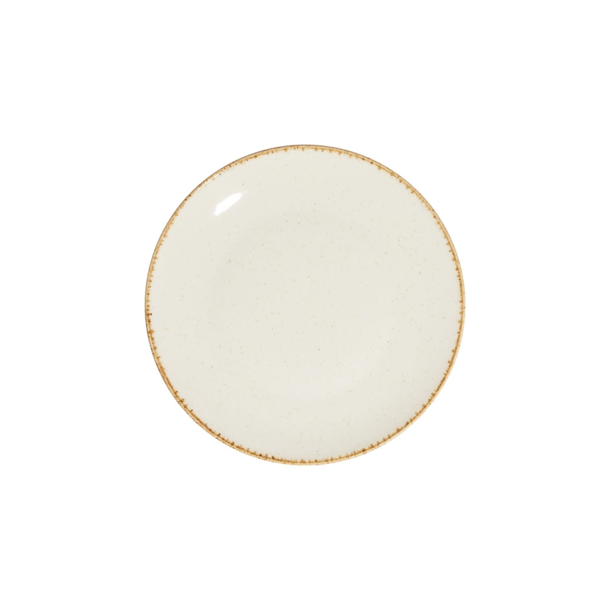 Zestaw obiadowy 24 szt. biały/beżowy/porcelana
