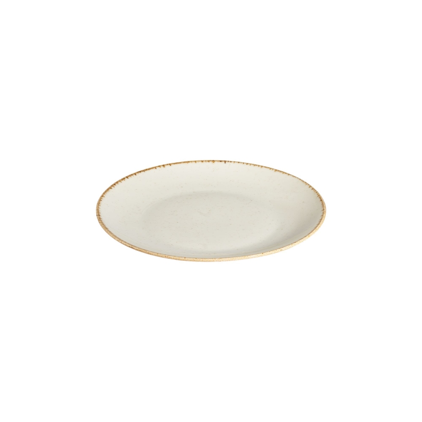 Zestaw obiadowy 24 szt. biały/beżowy/porcelana