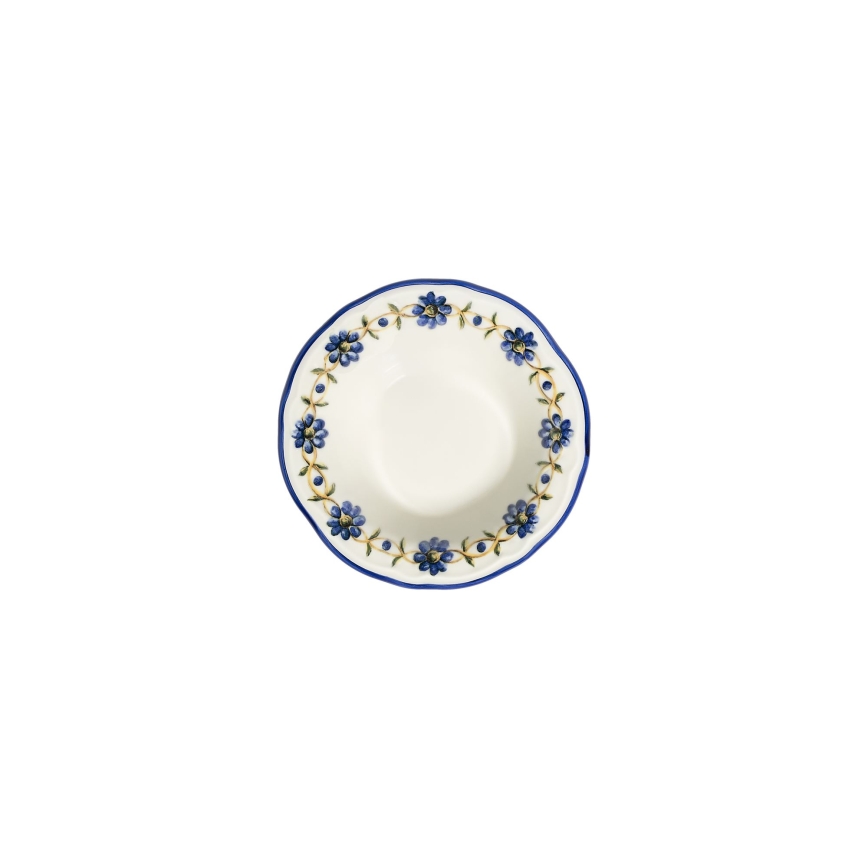 Zestaw obiadowy 24 szt. biały/niebieski/żółty/porcelana