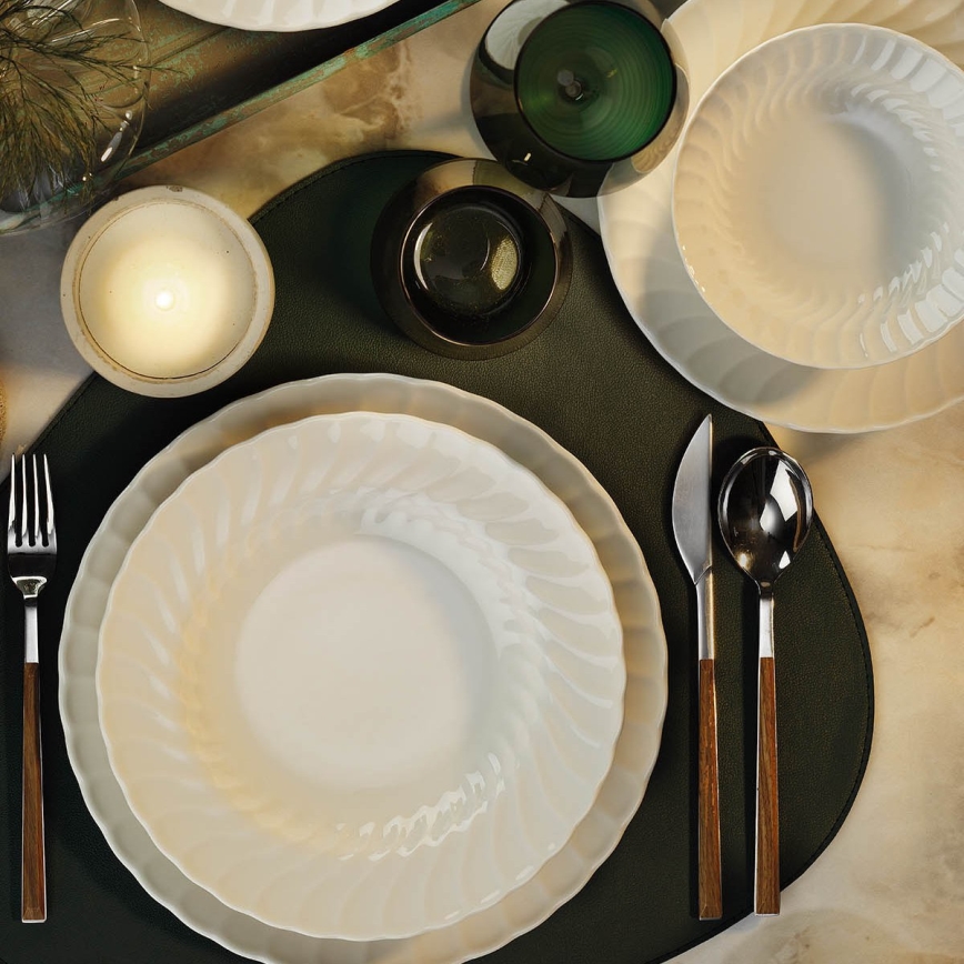 Zestaw obiadowy 24 szt. biały/porcelana
