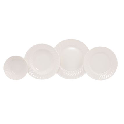 Zestaw obiadowy 24 szt. biały/porcelana
