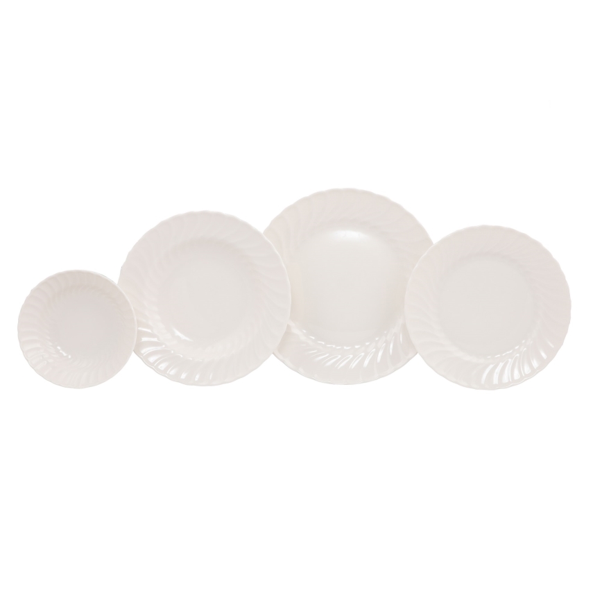 Zestaw obiadowy 24 szt. biały/porcelana