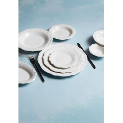 Zestaw obiadowy 24 szt. biały/porcelana
