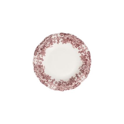 Zestaw obiadowy 24 szt. biały/różowy/porcelana