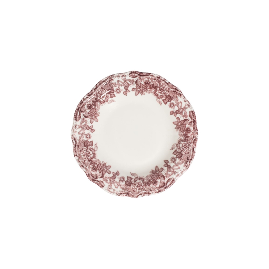 Zestaw obiadowy 24 szt. biały/różowy/porcelana