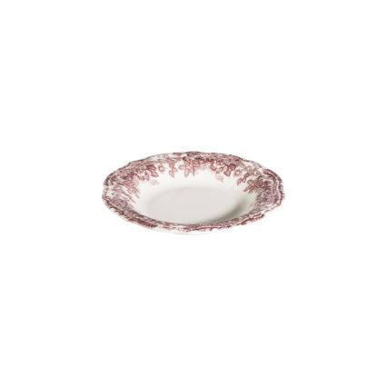 Zestaw obiadowy 24 szt. biały/różowy/porcelana